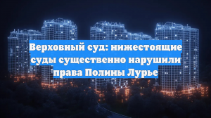 Верховный суд: нижестоящие суды существенно нарушили права Полины Лурье