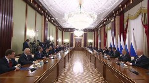 Владимир Путин провёл предновогоднюю встречу с членами Правительства, 24 декабря 2025