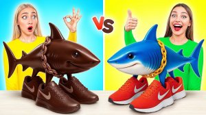 Челлендж. Шоколадная Еда vs Настоящая еда | Фантастическая Кулинарная Битва Multi DO Challenge