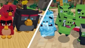 обзор Minecraft все птицы и свиньи из Энгри бердс🐦
