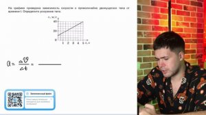 На графике приведена зависимость скорости о прямолинейно движущегося тела от времени t - №21557