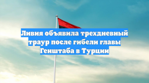 Ливия объявила трехдневный траур после гибели главы Генштаба в Турции