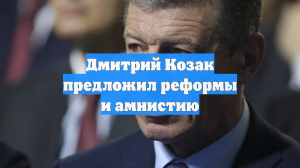 Дмитрий Козак предложил реформы и амнистию