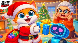 КОТ стал ДЕДОМ МОРОЗОМ! КОСМО хорошо себя вел?! I Am Cat VR / часть 59