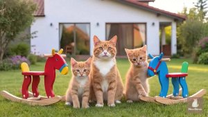 Как котики деревянных лошадок делали