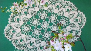 АЖУРНАЯ ОВАЛЬНАЯ САЛФЕТКА КРЮЧКОМ. ЧАСТЬ 1