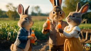 Детский мультфильм. Приключения зайчика на речке часть 1