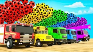 Малышка Акула + Колеса в автобусе, Песня о Бинго-Колеса в форме футбольного мяча-Детские стишк