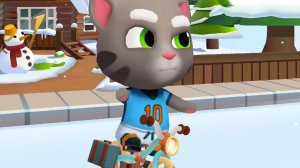 Мультики для малышей Бегалки - Том Футболист на дорожном велосипеде Talking Tom Gold Run