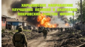 Новости  СВО Сегодня-Харьковское направление Улучшение позиций в Андреевке Покровский участок фронта