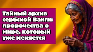 Тайный архив сербской Ванги: пророчества о мире, который уже меняется