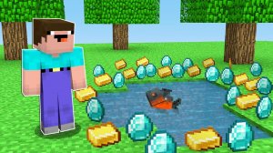 НУБ НАШЕЛ СЕКРЕТНОЕ ОЗЕРО В МАЙНКРАФТ ! НУБИК ПРОТИВ МОНСТР И ТРОЛЛИНГ ЛОВУШКА В MINECRAFT