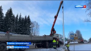 В деревне Прошино Кирово-Чепецкого района появилось уличное освещение