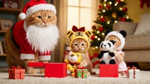 Котики и Новый Год