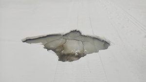 Проскочили на буране. Снимаем снасти.