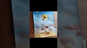 Рисуем вместе Одуванчик, акварелью