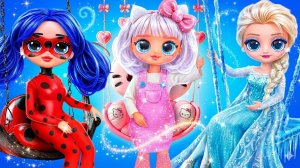 Хэллоу Китти, Леди Баг растут вместе!  Куклы ЛОЛ ОМГ!