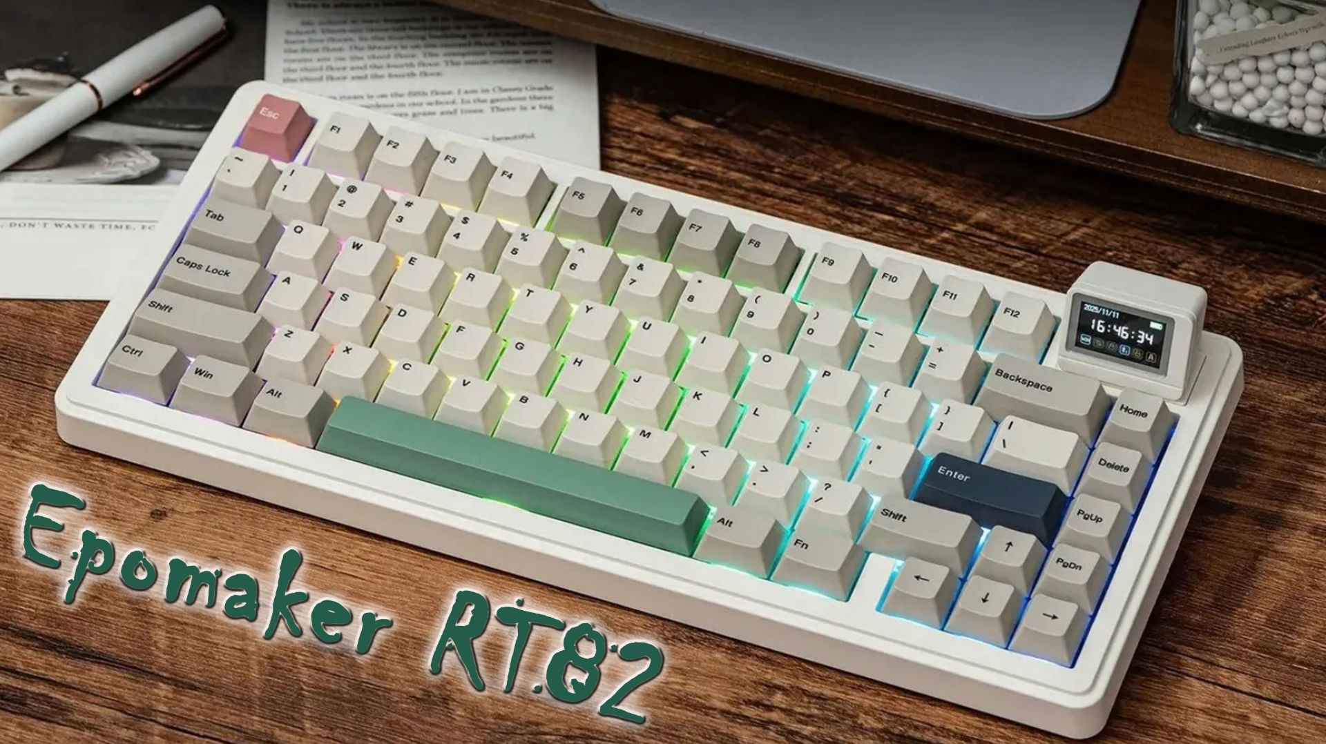 Epomaker RT82: Тихая механическая клавиатура с экраном смотреть онлайн