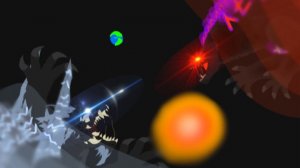 Godzilla dot time VS Space dragon