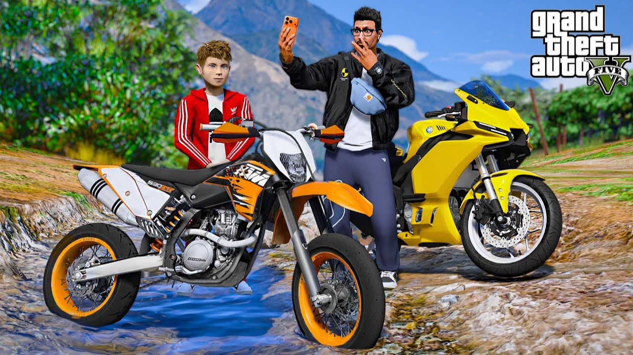 ОТЕЦ И СЫН В GTA 5 - КУПИЛ СЫНУ КРОССОВЫЙ МОТОЦИКЛ KTM! ПОПАЛ В АВАРИЮ НА МОТОЦИКЛЕ! ВОТЕР смотреть онлайн