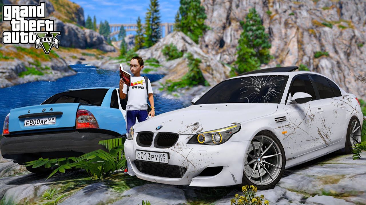 НАШЛИ ЗАБРОШЕННУЮ BMW M5 E60 В ЛЕСУ! ЗАБЫТАЯ БМВ М5 БРОДЯГА! ОПЕРСКАЯ ЕЗДА В GTA 5 ВОТЕР смотреть онлайн