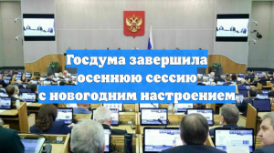 Госдума завершила осеннюю сессию с новогодним настроением