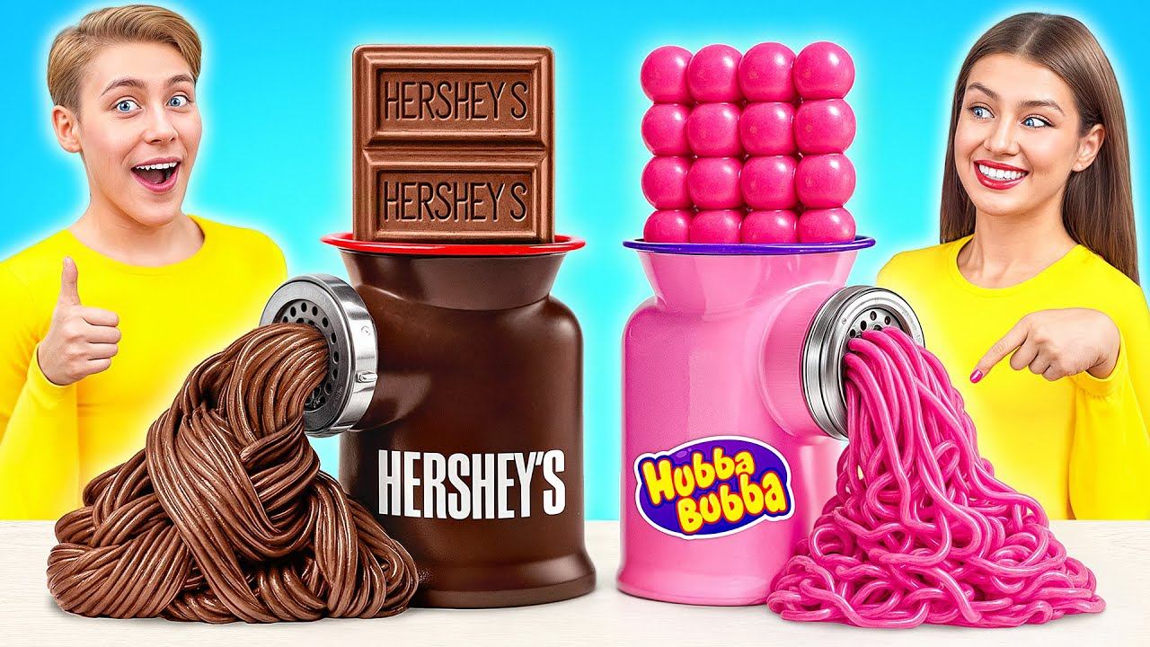 Жевательная Резинка vs Шоколадная Еда Челлендж | Потрясающие Кухонные Хитрости от Multi DO Challenge смотреть онлайн