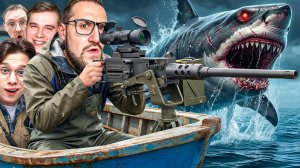 ПУЛЕМЕТ VS 100000 АКУЛ! ТАКОЙ РЫБАЛКИ ТЫ ЕЩЕ НЕ ВИДЕЛ! УДОЧКИ НЕТ но ЕСТЬ ОРУЖИЕ! (FISH HUNTERS)