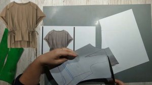 Моделирование. Нестандартный выворот рукавов в блузе. Выкройка № 1912.