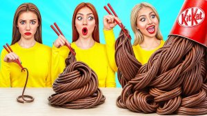 Большая, Средняя или Маленькая Тарелка Челлендж | Фантастические Лайфхаки с Едой Multi DO Challenge