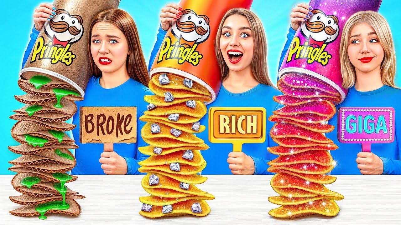 Бедная vs Богатая vs Ультра Богатая еда Челлендж | Потрясающие Кухонные Лайфхаки Multi DO Challenge смотреть онлайн