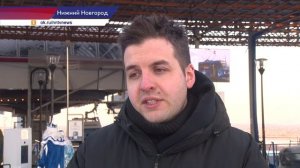 Дед Мороз и Снегурочка поздравили нижегородцев и гостей города на канатной дороге