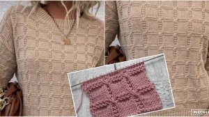 Замечательный узор для джемпера, кардигана, шапки..