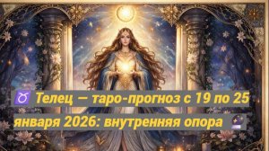 ♉ Телец — таро-прогноз с 19 по 25 января 2026: внутренняя опора 🔮