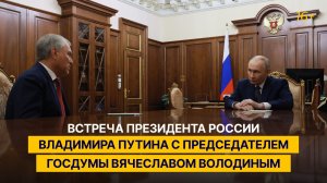 Встреча Президента России Владимира Путина с Председателем Госдумы Вячеславом Володиным