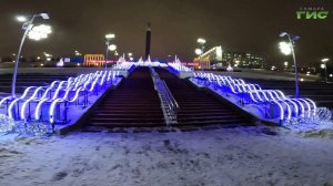 Самара в новогоднем свете: идут работы по установке арт‑объектов