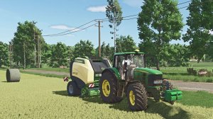 Заготовка сена John Deere 7530, 7930. Farming Simulator 25 Сосновка