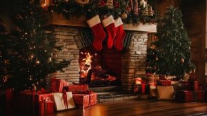 Новый год, Рождество, Джаз, Камин, нежная мелодия и уютная гостиная, релакс