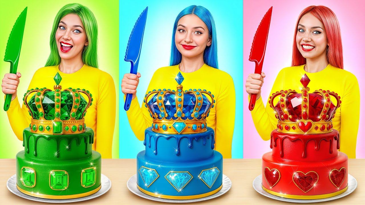 Девушка Изумруд, Рубин и Бриллиант Укрась Торт Челлендж | Съедобная Битва от Multi DO Challenge смотреть онлайн