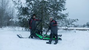 Снегокат РУСОХОД Эгоист Спорт. Покатушки, обзор.