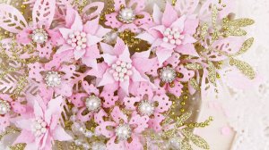 Как я делаю цветы из фоамирана (пуансеттия и цветы-снежинки) и другой декор для новогодней коробочки