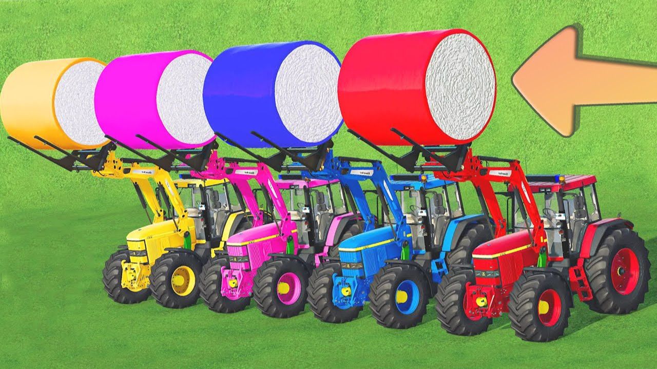 МАШИНКИ ВИДЕО ПРО МАШИНКИ УПРАВЛЯЕМ ЦВЕТНЫМИ ТРАКТОРАМ ВОЗИМ ГРУЗ ЦВЕТНЫЕ МАШИНКИ ИГРУШКИ МАШИНКИ