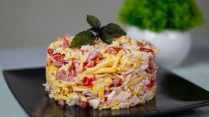 Вкусный салат за 15 минут «Красное море»