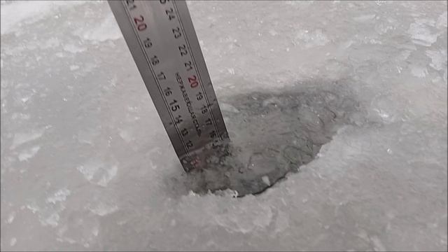 Проверка прочности льда на Нижнем водоёме. Готовим к открытию. Клёвое место лосиный остров. смотреть онлайн