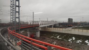 СПб. Громадная трамвайная эстакада в Шушарах.