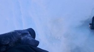 Разведка на зимнем омуте. Щука есть!