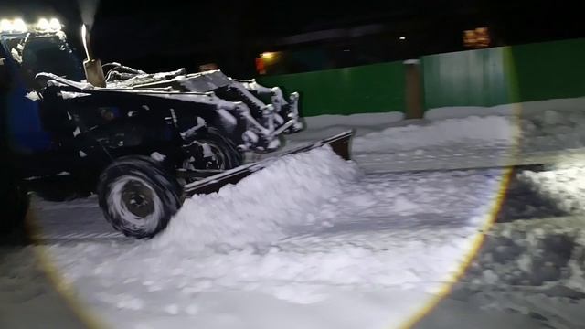МТЗ 82. Снеговой отвал на трактоое с куном