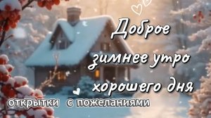 Доброе зимнее утро хорошего дня — открытки и картинки с пожеланиями