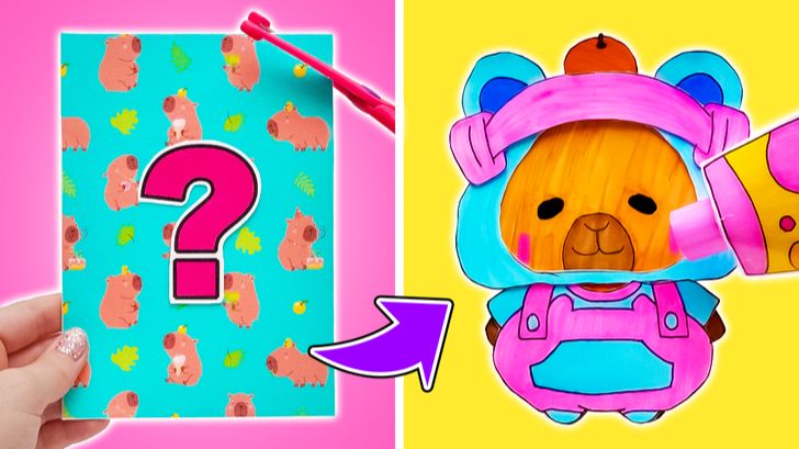 Распаковка сюрпризов с капибарой 🎁 Милые игрушки 😍 смотреть онлайн