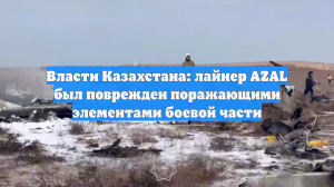 Минтранс Казахстана: элементы боевой части могли повредить самолет AZAL
